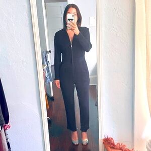 Reformation - Black Collared Utility Jumpsuit (SP)